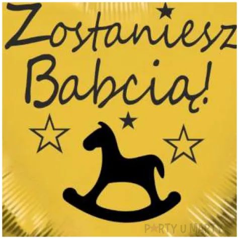 balon foliowy zostaniesz babcia zloty 18 hrt