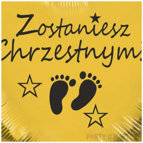 balon foliowy zostaniesz chrzestnym zloty 18 hrt