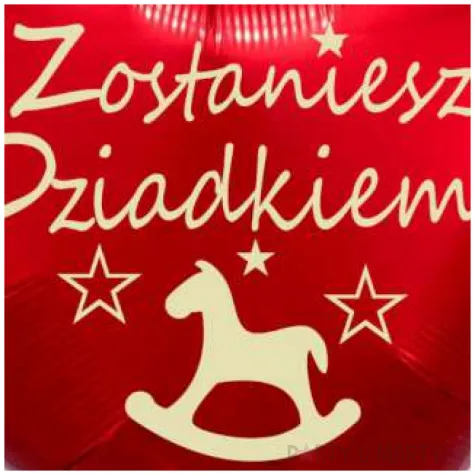 balon foliowy zostaniesz dziadkiem czerwony 18 hrt