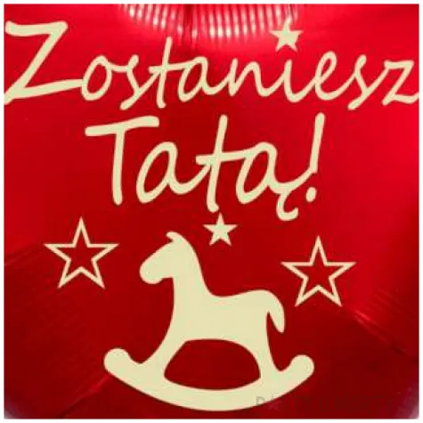 balon foliowy zostaniesz tata czerwony 18 hrt