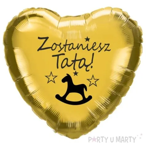 balon foliowy zostaniesz tata zloty 18 hrt