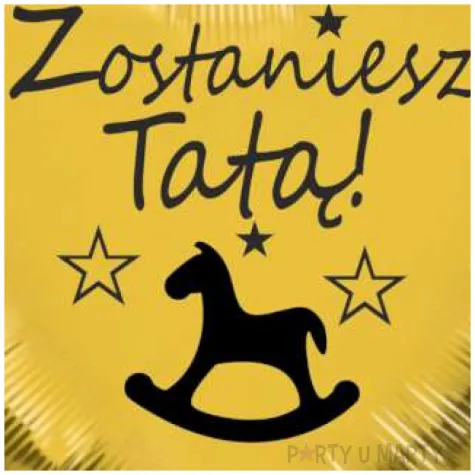 balon foliowy zostaniesz tata zloty 18 hrt