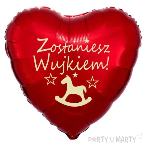balon foliowy zostaniesz wujkiem czerwony 18 hrt