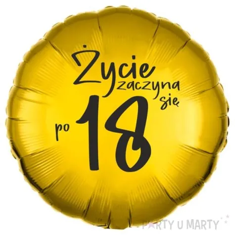 balon foliowy zycie zaczyna sie po 18 zloty 18 rnd