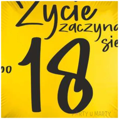 balon foliowy zycie zaczyna sie po 18 zloty 18 rnd