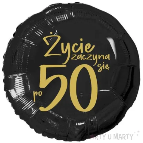 balon foliowy zycie zaczyna sie po 50 czarny 18 rnd