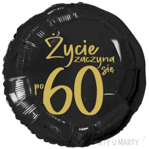 balon foliowy zycie zaczyna sie po 60 czarny 18 rnd