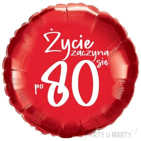 balon foliowy zycie zaczyna sie po 80 czerwony 18 rnd