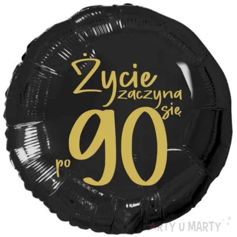 balon foliowy zycie zaczyna sie po 90 czarny 18 rnd