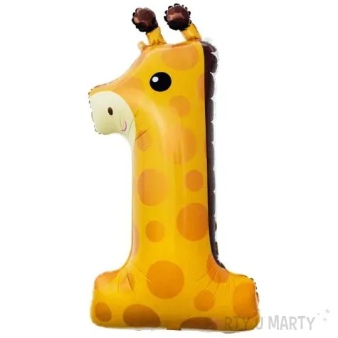 balon foliowy zyrafa cyfra 1 godan 34 shp