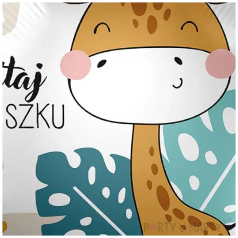 balon foliowy zyrafa witaj maluszku premioloon 17 rnd