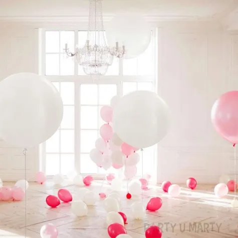 balon g220 pastel olbrzym 80 cm bialy gemar 31