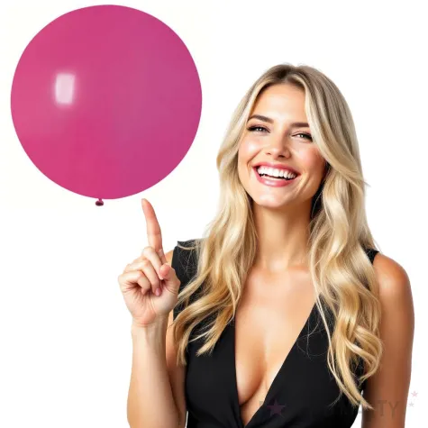 balon g220 pastel olbrzym 80 cm rozowy ciemny gemar 31