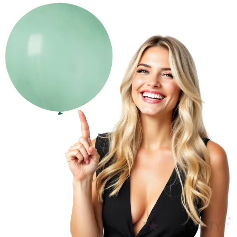 balon g220 pastel olbrzym 80 cm turkusowy gemar 31