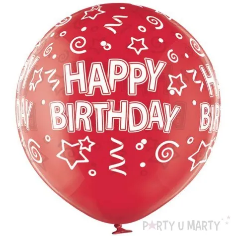 balon gigant happy birthday czerwony belbal 24