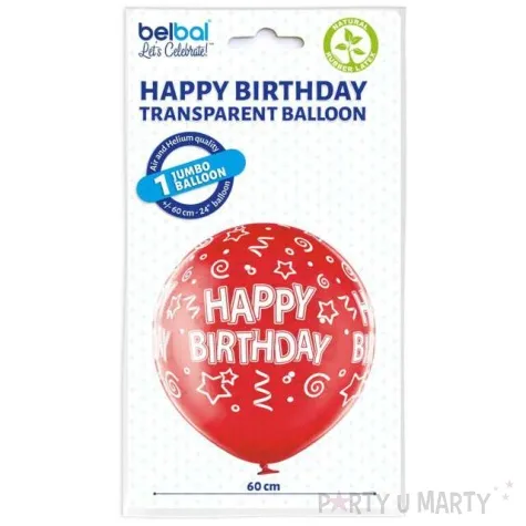 balon gigant happy birthday czerwony belbal 24