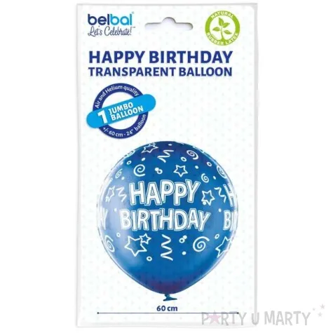 balon gigant happy birthday granatowy belbal 24