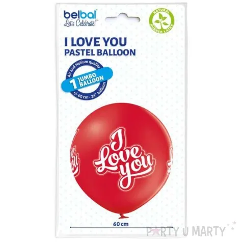 balon gigant i love you czerwony belbal 24