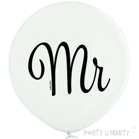 balon gigant z napisem mr bialy belbal 24