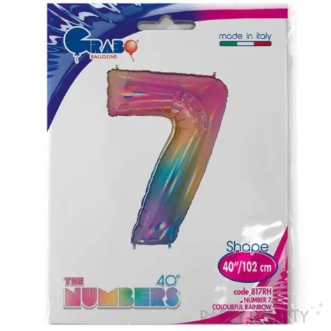 balon grabo 40 cyfra 7 colourful rainbow