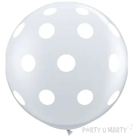 balon grochy i kropki fioletowe qualatex 30 2 szt