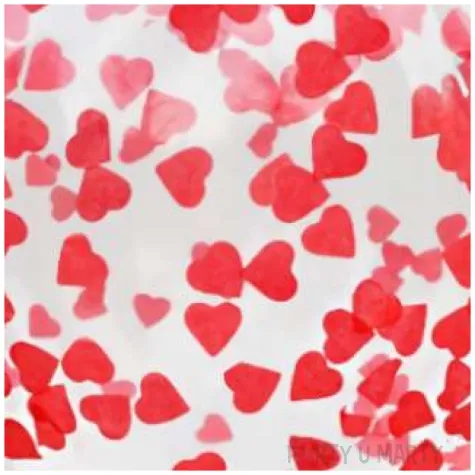 balon konfetti czerwone serduszka transparentny dekoracjepolska 12 5 szt