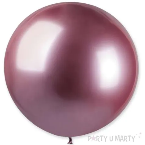 balon kula chromowana rozowy 31 orb