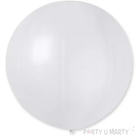 balon kula olbrzym metaliczna bialy gemar 26