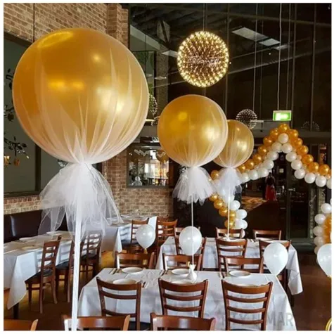 balon kula olbrzym metaliczna zloty gemar 26