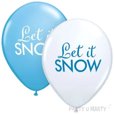 balon let it snow blekitny mix qualatex 11 6 szt