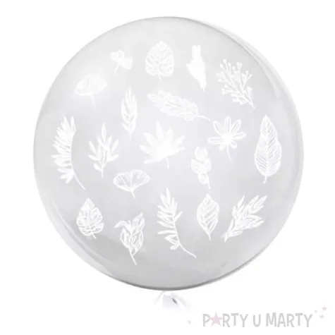 balon listki biale transparentny tuban 18 rnd