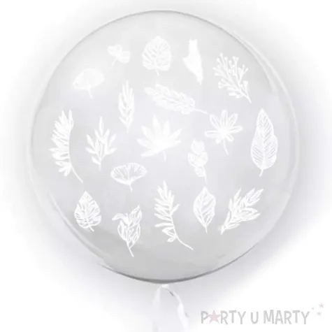 balon listki biale transparentny tuban 18 rnd