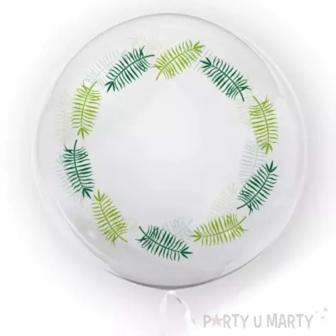 balon listki zielone transparentny tuban 18 rnd