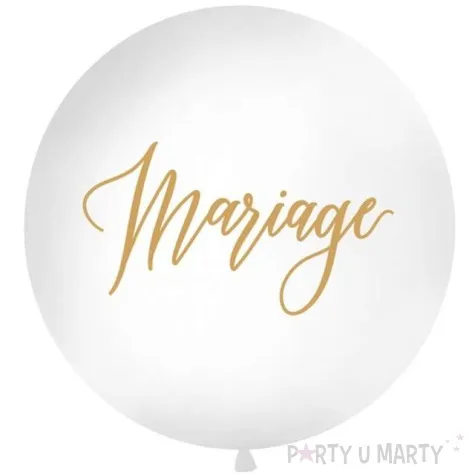 balon mariage bialy 1 metr partydeco