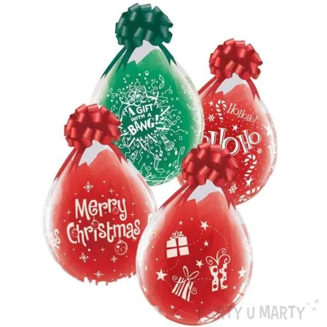 balon merry christmas worek na prezenty mix qualatex 18 25 szt shp
