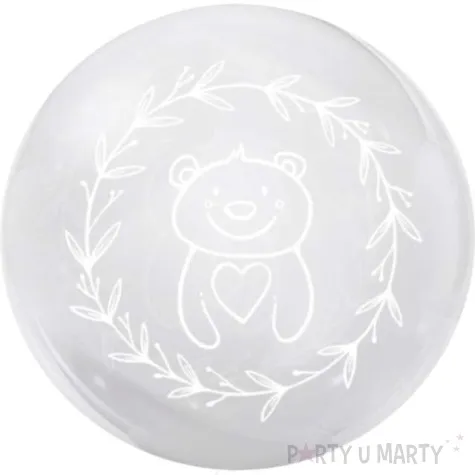 balon mis z serduszkiem bialy tuban 18 orb