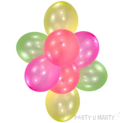 balon neonowe mix amscan 10 8 szt