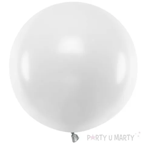 balon okragly bialy pastel partydeco 24