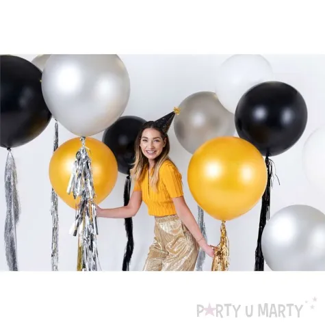 balon okragly bialy pastel partydeco 24