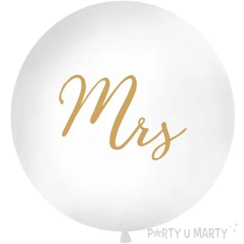 balon olbrzym mrs bialy partydeco 100 cm