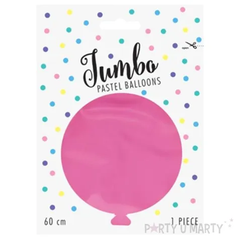 balon olbrzym pastel fuksja partydeco 60 cm