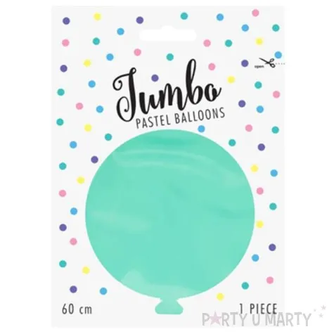 balon olbrzym pastel mietowy jasny partydeco 60 cm