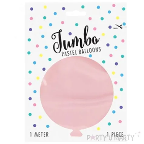 balon olbrzym pastel rozowy blady partydeco 100 cm