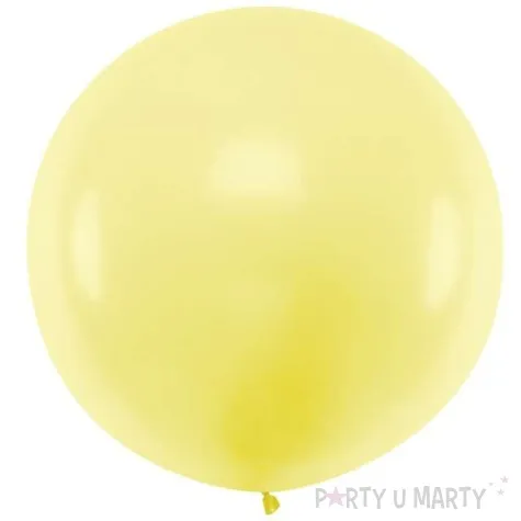 balon olbrzym pastel zolty jasny partydeco 100 cm