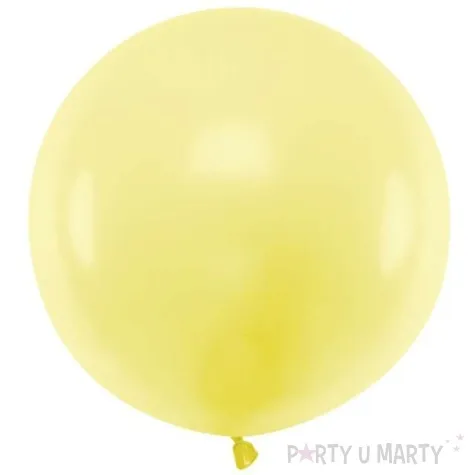 balon olbrzym pastel zolty jasny partydeco 60 cm