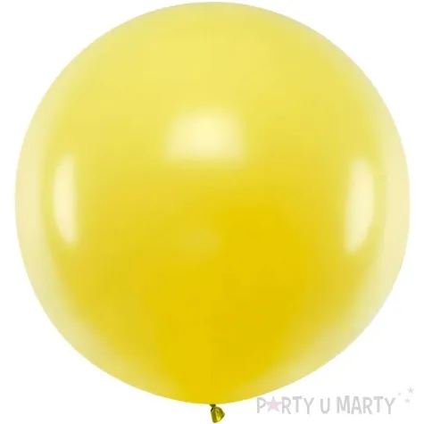 balon olbrzym pastel zolty partydeco 100 cm