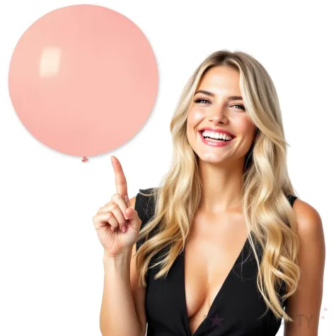 balon olbrzym rozowy jasny pastel gemar 80 cm