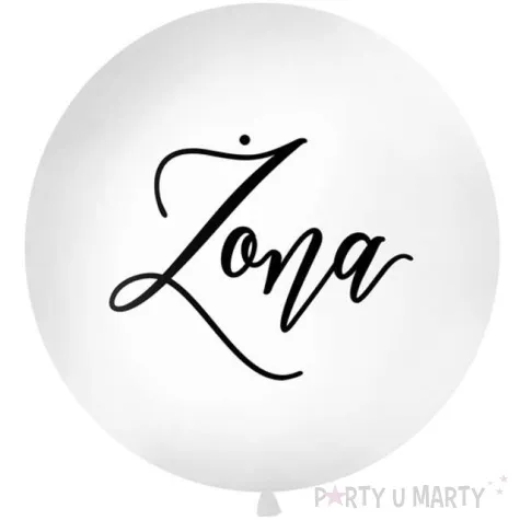 balon olbrzym zona bialy partydeco 100 cm