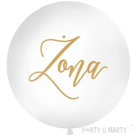 balon olbrzym zona bialy partydeco 100 cm
