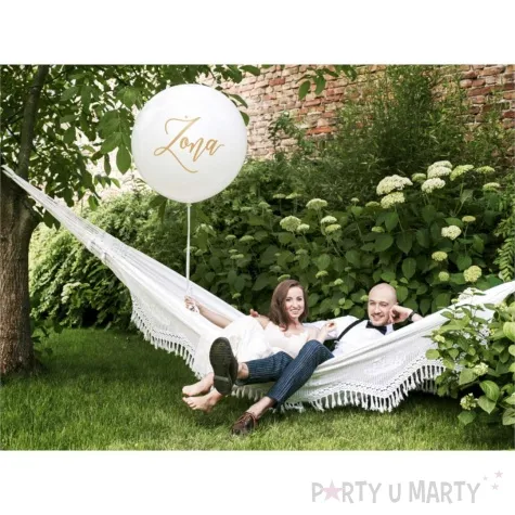 balon olbrzym zona bialy partydeco 100 cm